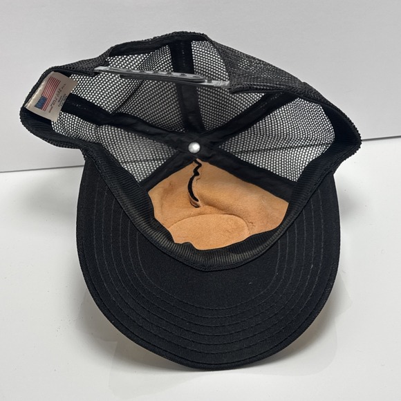 NRA Hat Mesh Snapback Trucker Black Gold Leaf  Emblem Cap Made in USA embroider - Picture 8 of 12